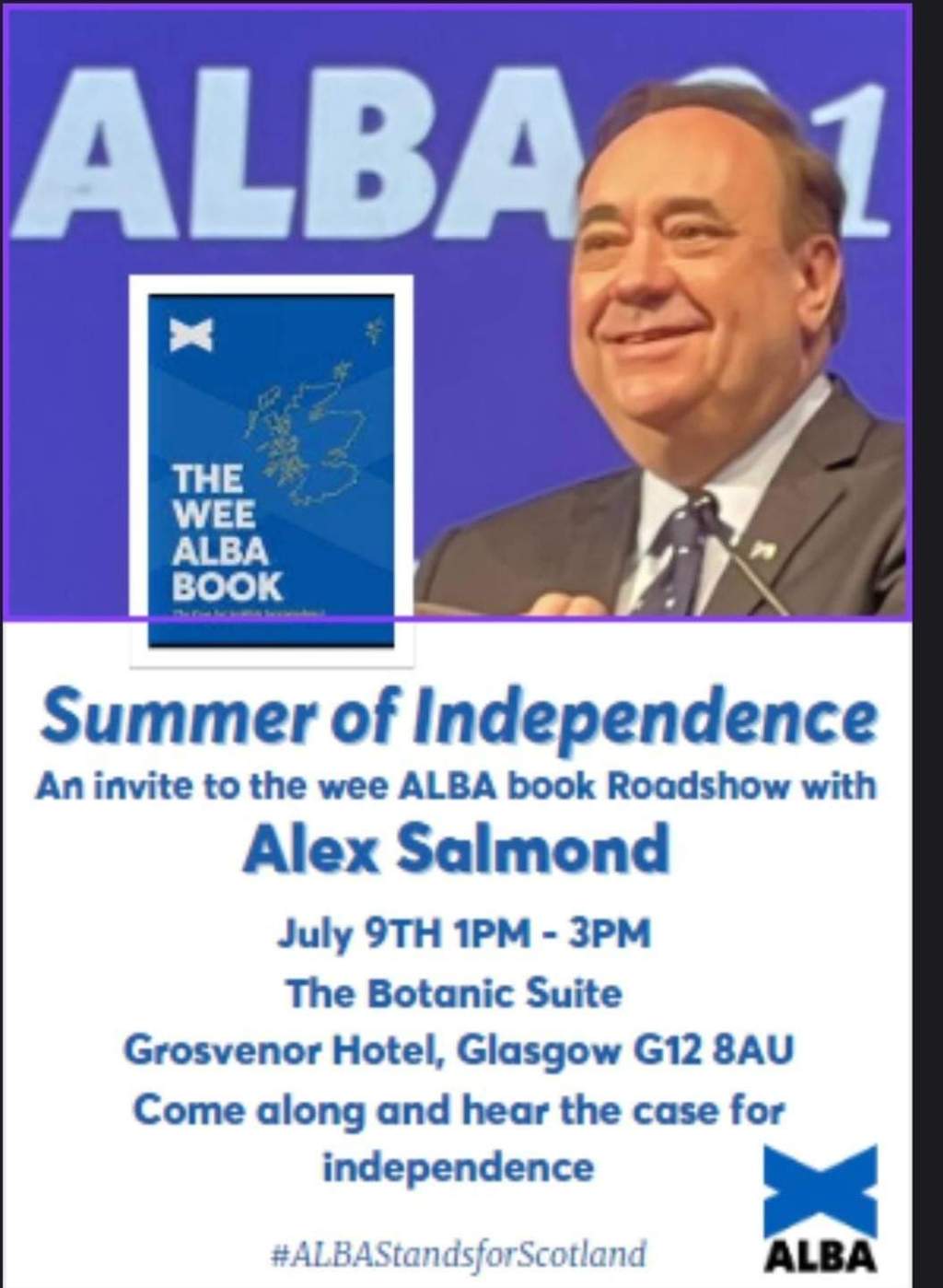 JOHNSON IS A NASTY, LYING RODENT BUT THE TORIES ARE THE REAL PROBLEM – JOIN ALEX SALMOND AND I ON SATURDAY TO STAND UP FOR SCOTLAND’S INDEPENDENCE